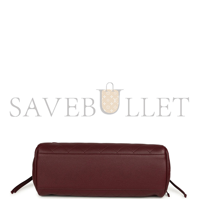 CHANEL MASTER LARGE URBAN ESSENTIAL EAST WEST SHOPPING TOTE DARK BURGUNDY CAVIAR GOLD HARDWARE AS99589 (37*22*14cm)